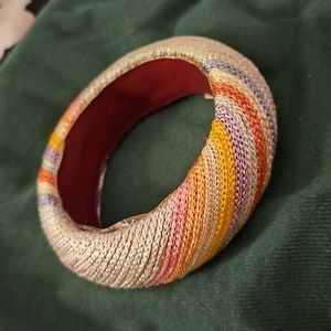Vintage colorful cotton bangle bracelet